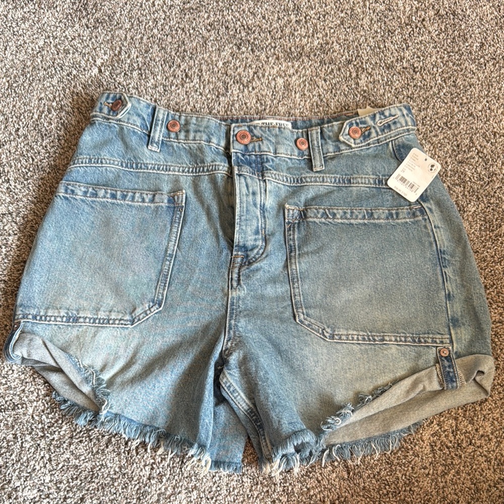 Free people Parmer Denim Blue Women's Shorts